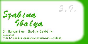 szabina ibolya business card